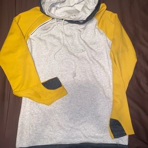 Mustard and Grey double hooded sweatshirt